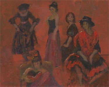 Barbara Doyle (b.1917) - Contemporary Oil, Quick Sketches
