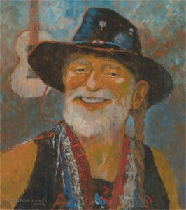 Barbara Doyle (b.1917) - 2002 Oil, Texan Willie