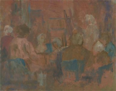 Barbara Doyle (b.1917) - Contemporary Oil, The Art Class
