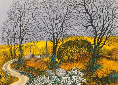 Ray J. Weston - Contemporary Watercolour, Golden Hills