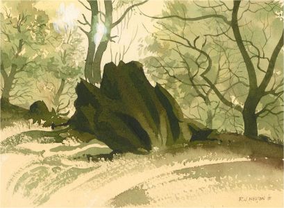 Ray J. Weston - 1991 Watercolour, Green Forest