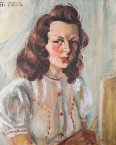 Siana Sadlowska - 1945 Oil, Self Portrait