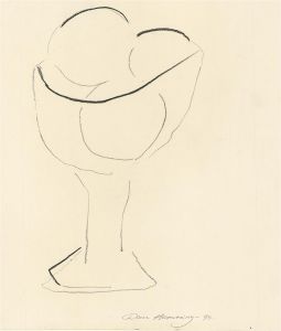 Don Hemming - 1996 Charcoal Drawing, Ice Cream