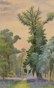 Percy S. Laws (1892-1972) - 1933 Watercolour, In the Woods near Elkesley