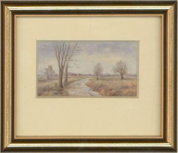 Margaret Carver RMS SWA - Contemporary Oil, Country Lane, Rollesby