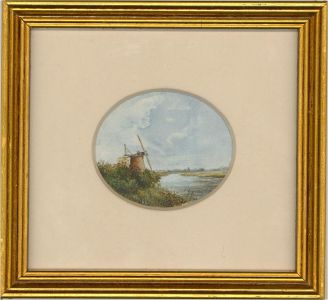 Jenny M. Haylett - Contemporary Watercolour, Norfolk Windmill