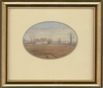 Margaret Carver RMS SWA - Contemporary Oil, Cottages at Repps