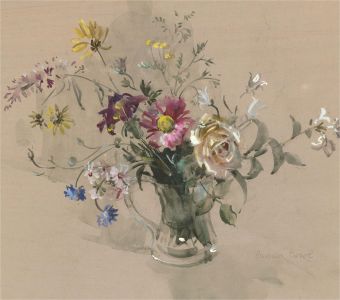 Barbara Crowl - Signed Mid 20th Century Watercolour, Still Life of Flowers