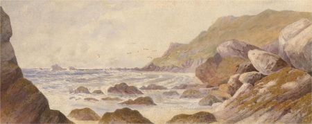 Late 19th Century Watercolour - Beach Scene