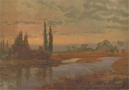 Late 19th Century Oil - View along the River