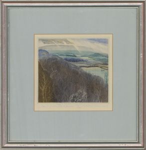 Robert R. Greenhalf - Contemporary Etching, View from the Down
