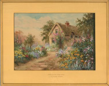 Joseph Halford Ross (1866-1909) - Watercolour, A Kentish Garden
