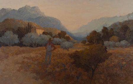 David Hutter (1930-1990) - 1972 Oil, Valley Near Ayerbe