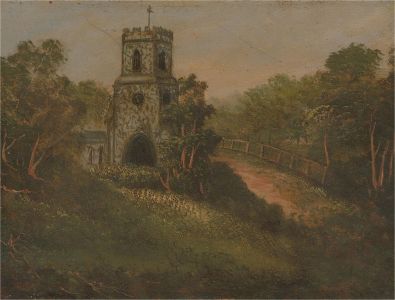 Late 19th Century Oil - Claverton Church
