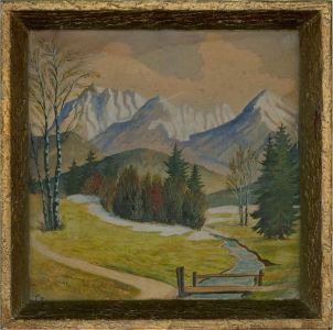 F.R. - Mid 20th Century Watercolour, Alpine Spring