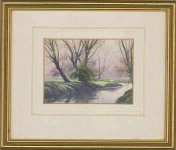 Dennis Rothwell Bailey (b.1933) - Contemporary Watercolour, Bend In The River