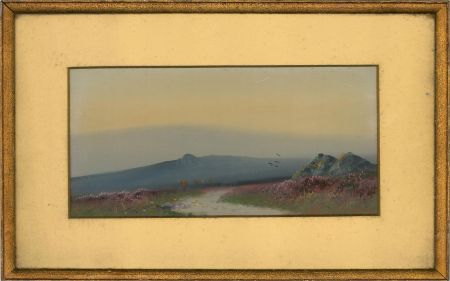 Manner of Reginald D. Sherrin (1891-1971) -Early 20thC Gouache, Dartmoor Heather