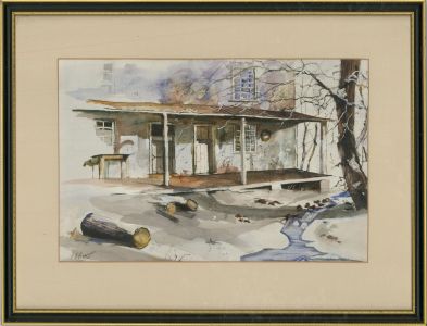 R.R. Bowyen - Framed 20th Century Watercolour, The Old Cottage