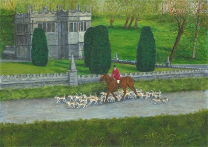 D.R. Worden - 1982 Oil, Horse and Hounds