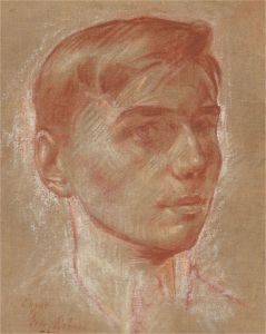 Ernest Benham Dielman (1893-1972) - Early 20th Century Sanguine, Oliver