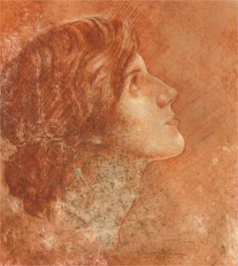 For Restoration - Ernest Benham Dielman (1893-1972) - 1937 Sanguine, Lifted Gaze