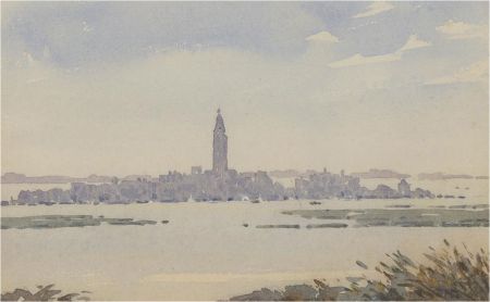 John W. Gough - Signed 1995 Watercolour, Torcello, Venice