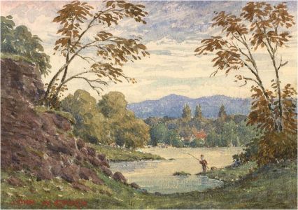 John Weston Gough (1929-2019) - Miniature 20th Century Watercolour, River Teme