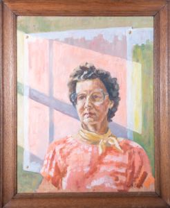 Keith Elvin - 20th Century Oil, Woman in a Yellow Neckerchief