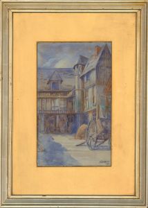 Harry Bennett (1879-1955) - 1912 Watercolour, The Old Tannery, Caudebec