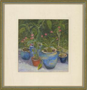 Sylvia Grottick - 20th Century Acrylic, Corner of the Patio