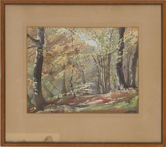 Edward Wigley - 1949 Watercolour, Monk Wood, Epping Forest