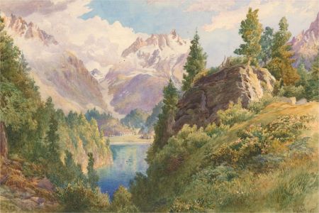 1877 Watercolour - Maloja, Switzerland