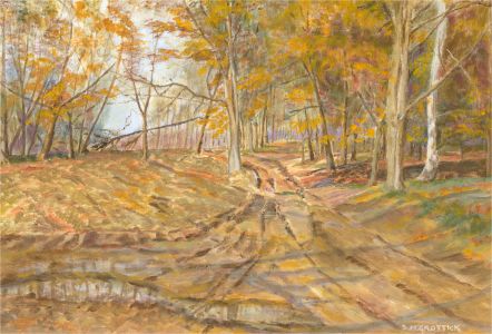 Sylvia Grottick - 20th Century Oil, Autumnal Forest