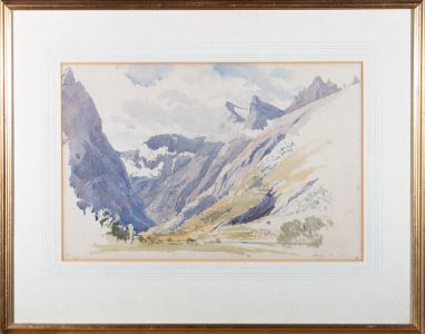 Sir John Walrond Bart. (1818-1889) - 1860 Watercolour, Romsdalshornet, Norway II