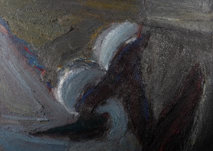 John Trigg - 1991 Oil, Swirling Greys
