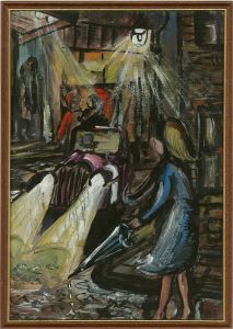 Christine Bassford - Contemporary Gouache, A Rainy Evening