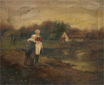 Late 19th Century Oil - A Sad Farewell