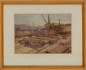 Early 20th Century Watercolour - Cubbans Yard, Birkenhead