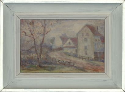 20th Century Oil - Rural Path with Houses