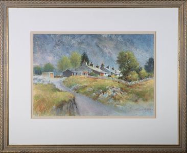 Gerald V. Gadd - Contemporary Watercolour, Cwm Penmachno Cottages, North Wales