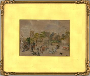 D.A.S. - Early 20th Century Watercolour, Market Square