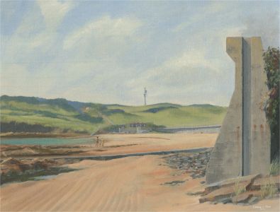 Stewart Charles Hine (1928-2018) - 1984 Oil, The End of the Longis Wall