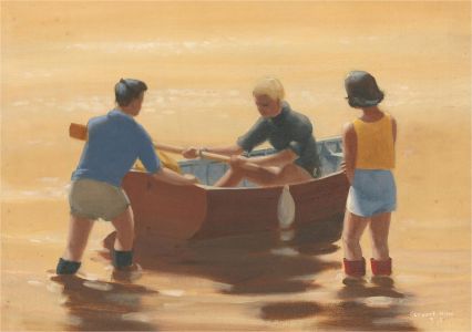 Stewart Charles Hine (1928-2018) - 1990 Oil, Out For The Day