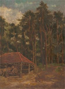 Late 19th Century Oil - The Cart House