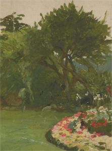 Early 20th Century Oil - Summer Garden