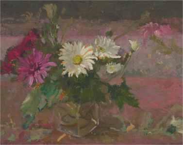 Keith Johnson (1931-2018) - Contemporary Oil, Purple Floral Still Life
