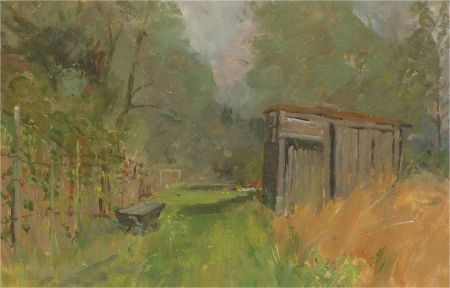 Keith Johnson (1931-2018) - Contemporary Oil, The Garden Shed