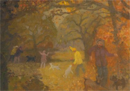 Keith Johnson (1931-2018) - Contemporary Oil, Autumn Leaves
