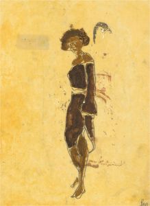 Ben Carrivick - Contemporary Oil, Figure in Brown Skirt