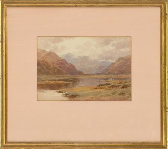 Alfred Powell (fl.1870-1901) - 1894 Watercolour, Snowdonia